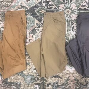 2 Arc'teryx Men's Chinos - Brown, Gray & 1 Tan Patagonia Pant set